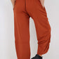 Italian Drawstring Hem Cotton Trousers With Side Pockets