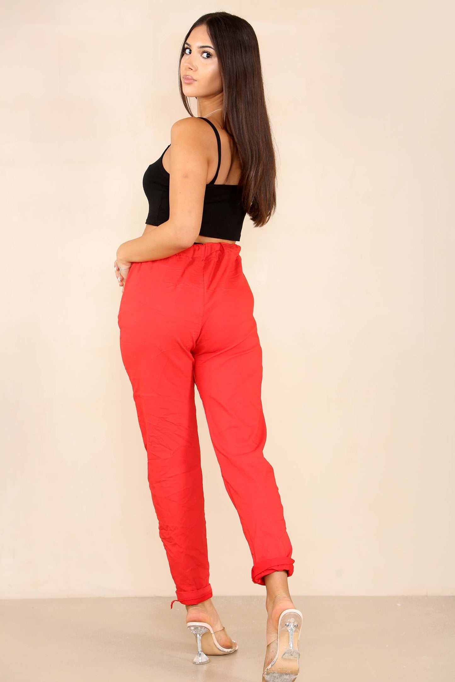 Italian Glitter Drawstring Waistband Magic Pants