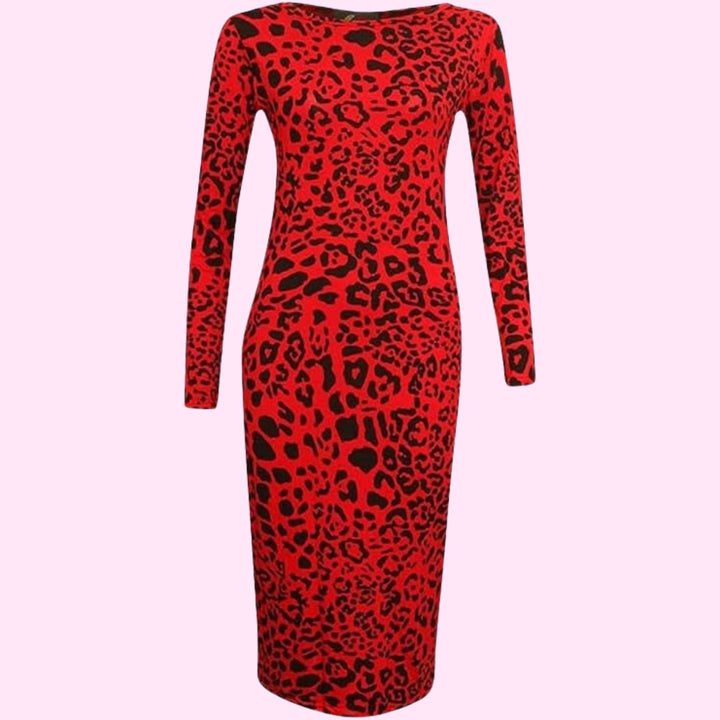 Long Sleeve Bodycon Midi Dress