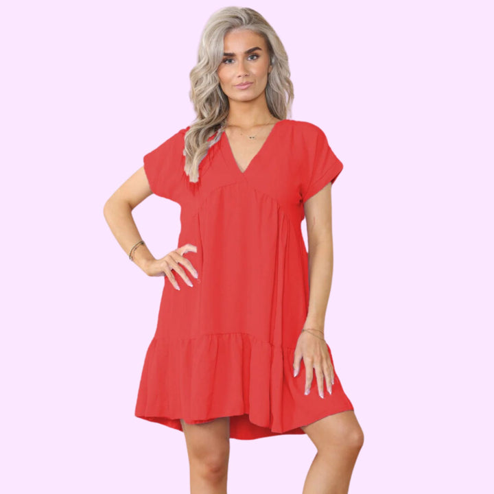 Fancy Style Tiered Smock Dress