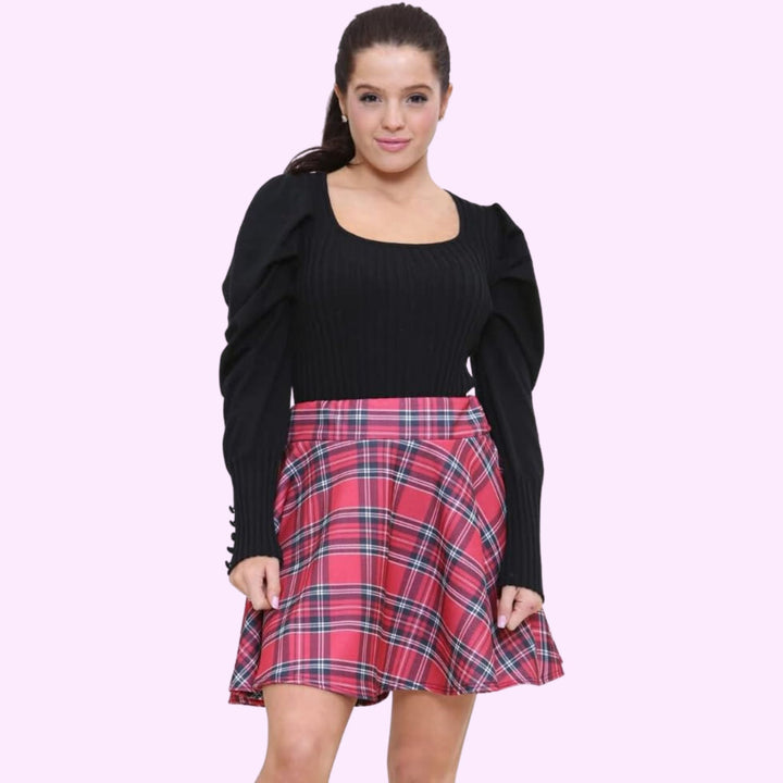 Flared Mini Skater Skirt