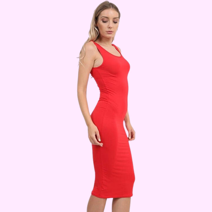 Sleeveless Bodycon Midi Dress