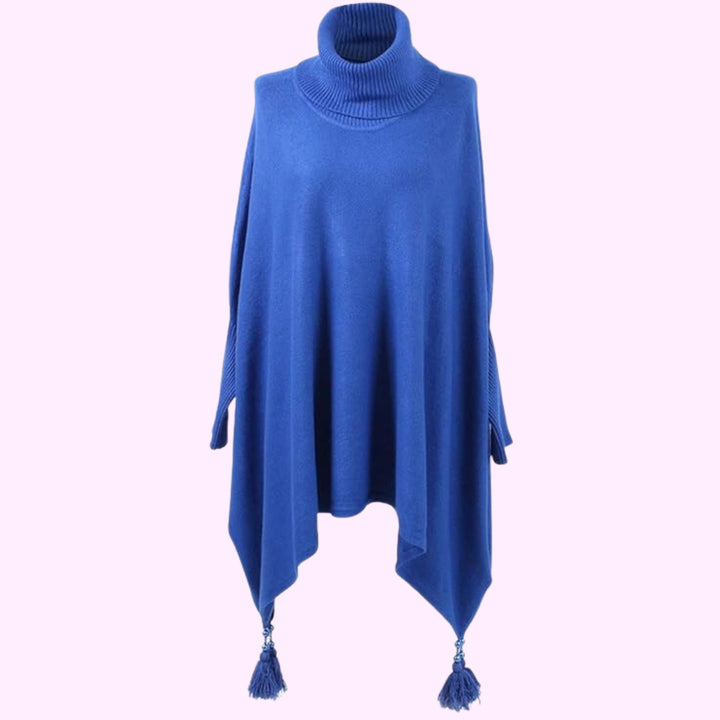 Italian Plain Cowl Neck Poncho