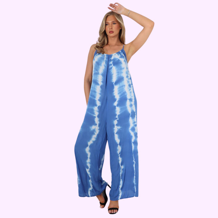 Italian Tie Dye Print Jumpsuit