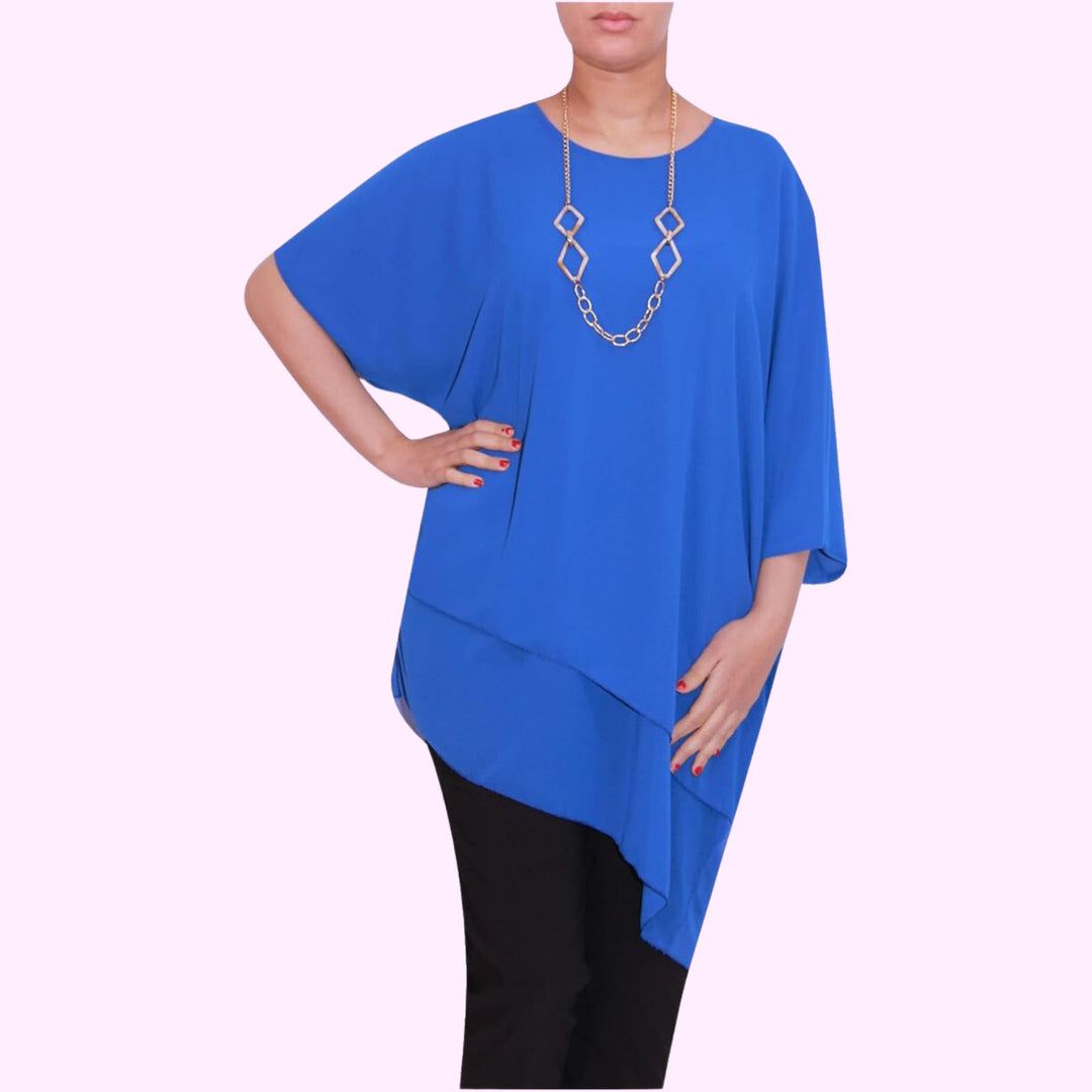 Italian Asymmetric Short Sleeves Top