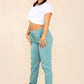 Italian Glitter Drawstring Waistband Magic Pants