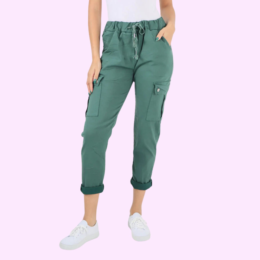 Italian Drawstring Waistband Magic Cargo Trouser