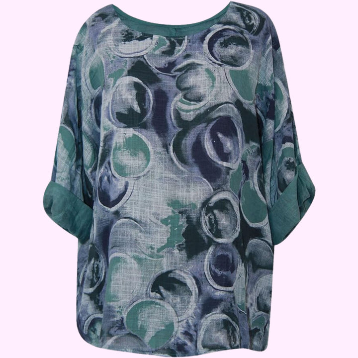 Italian Circle Print Crop Top