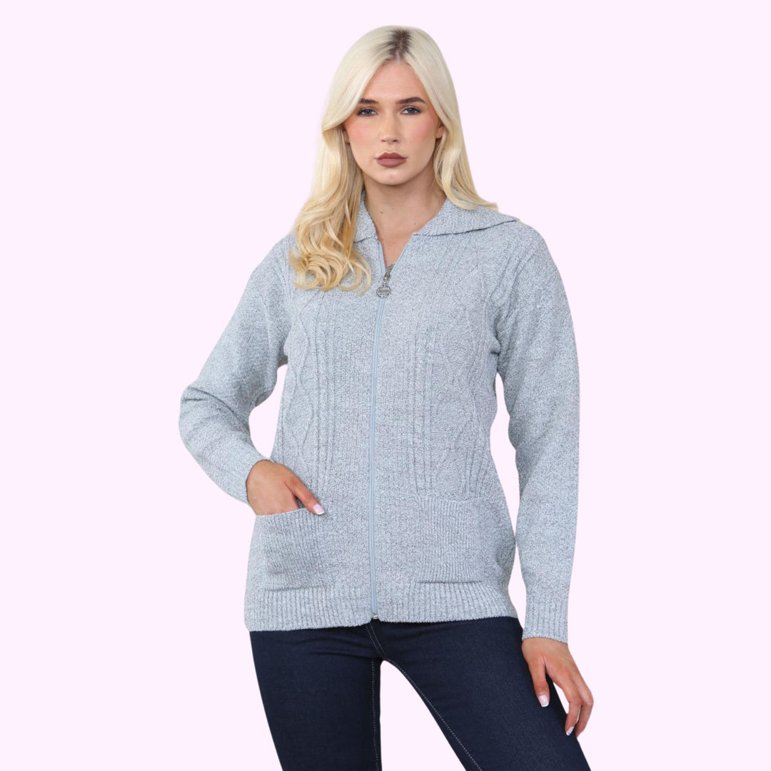 Zipper 2 Pocket Cardigan