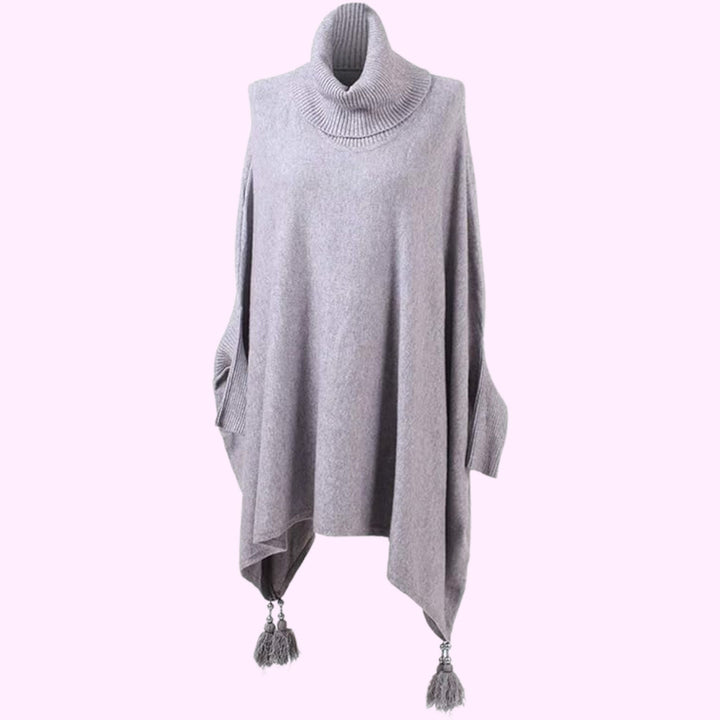 Italian Plain Cowl Neck Poncho