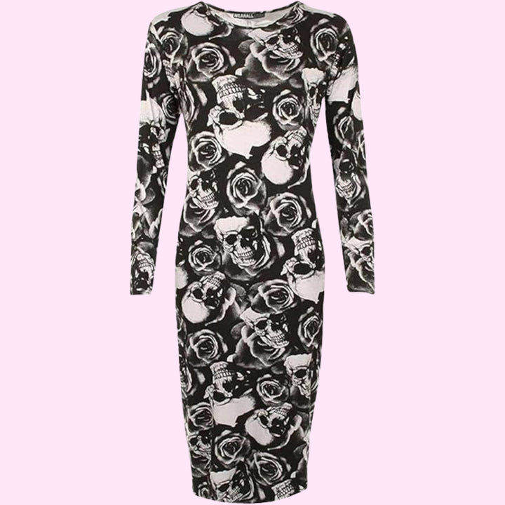 Long Sleeve Bodycon Midi Dress