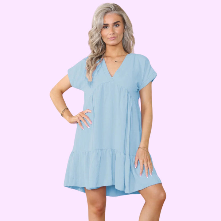 Fancy Style Tiered Smock Dress