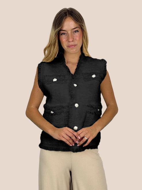 Sleeveless Waistcoat Jacket