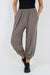 Italian Ruched Hem Cotton Trousers With Side Pockets