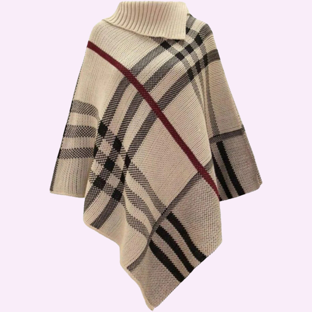 Tartan Check Poncho Top