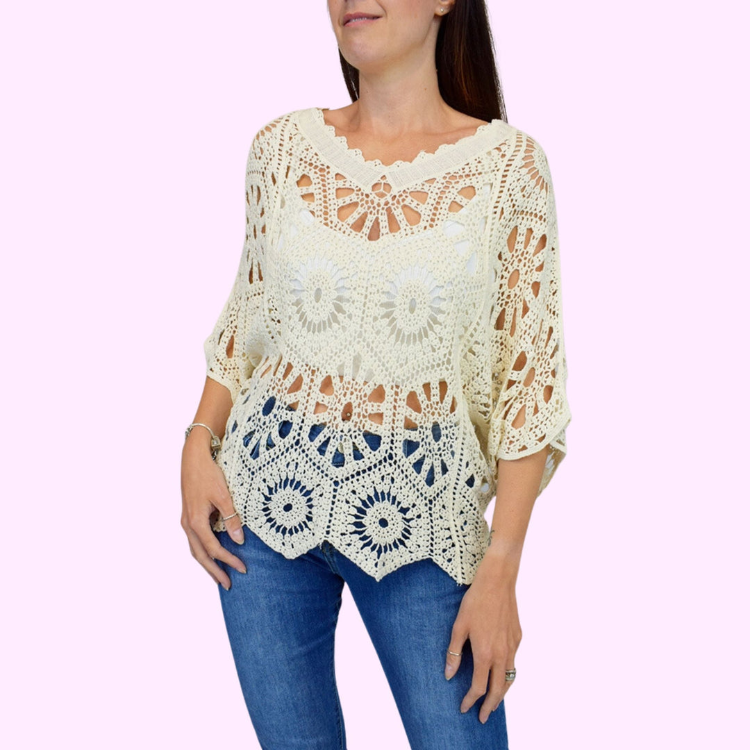 Batwing Italian Crochet Top