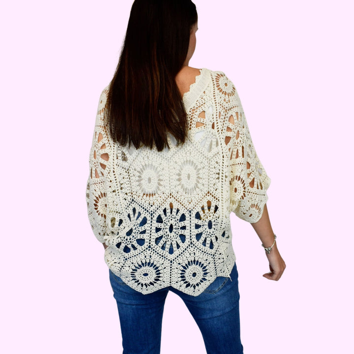 Batwing Italian Crochet Top