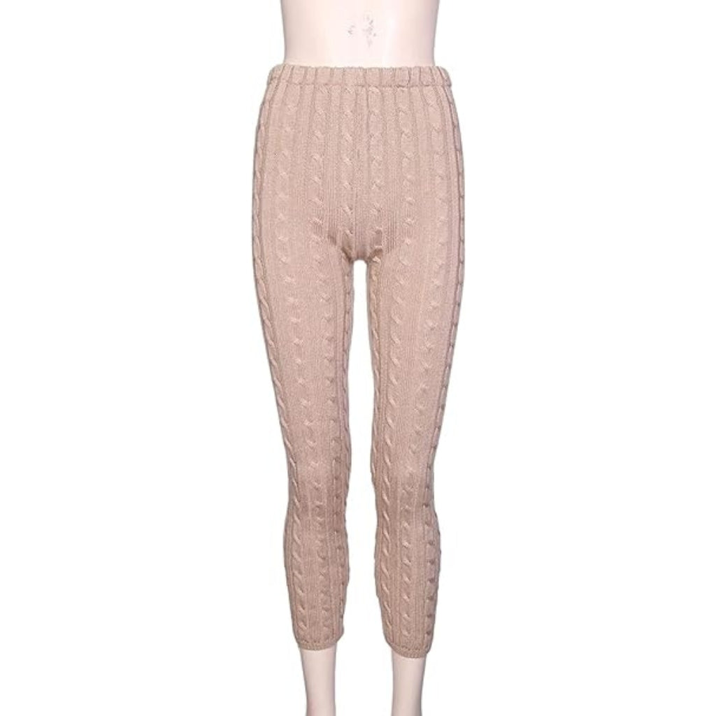 Chunky Cable Knitted Leggings