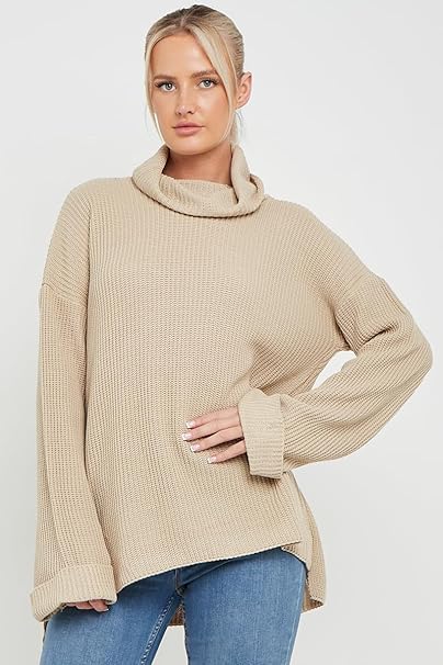 Oversized Ribbed Knitted Sweater