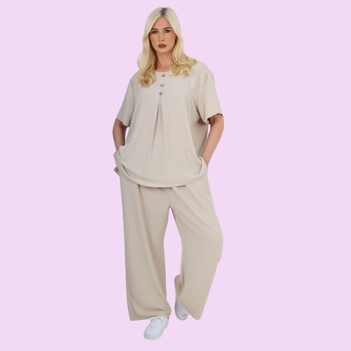 3 Button Pajama & Top Set