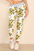 Italian Sunflower Print Drawstring Cotton Joggers