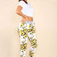 Italian Sunflower Print Drawstring Cotton Joggers