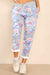 Italian Palm Tree Print Drawstring Cotton Joggers