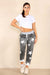 Italian Star Print Drawstring Cotton Joggers