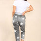 Italian Star Print Drawstring Cotton Joggers