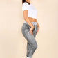 Italian Plain Drawstring Cotton Joggers