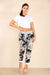Italian Floral Print Drawstring Cotton Joggers