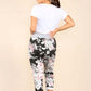Italian Floral Print Drawstring Cotton Joggers