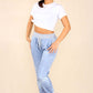 Italian Plain Drawstring Cotton Joggers