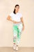 Italian Floral Print Drawstring Cotton Joggers