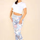 Italian Rose Flower Print Drawstring Cotton Joggers