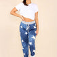Italian Star Print Drawstring Cotton Joggers