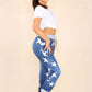 Italian Star Print Drawstring Cotton Joggers