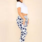 Italian Dotted Print Drawstring Cotton Joggers