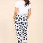 Italian Dotted Print Drawstring Cotton Joggers