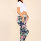 Italian Floral Print Drawstring Cotton Joggers
