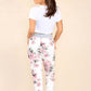 Italian Floral Print Drawstring Cotton Joggers