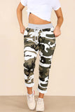 Italian Camouflage Drawstring Cotton Joggers