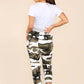 Italian Camouflage Drawstring Cotton Joggers