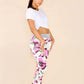 Italian Floral Print Drawstring Cotton Joggers