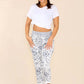 Italian Flower Bale Print Drawstring Cotton Joggers