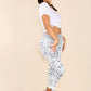 Italian Flower Bale Print Drawstring Cotton Joggers