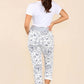 Italian Flower Bale Print Drawstring Cotton Joggers