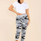 Italian Camouflage Drawstring Cotton Joggers