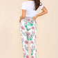 Italian Tropical Print Drawstring Cotton Joggers