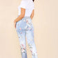 Italian Floral Print Drawstring Cotton Joggers